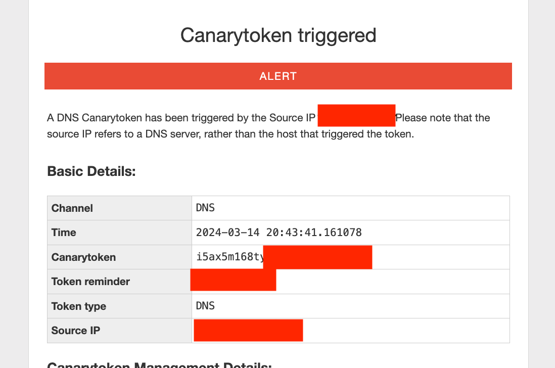 canary trigger